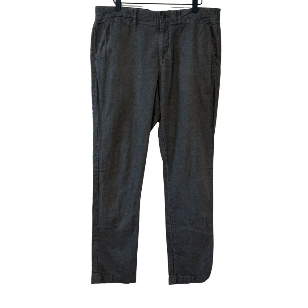 J. Crew 770 Straight Cotton Men's Dark Gray Pants 34x34 Dress Casual Business